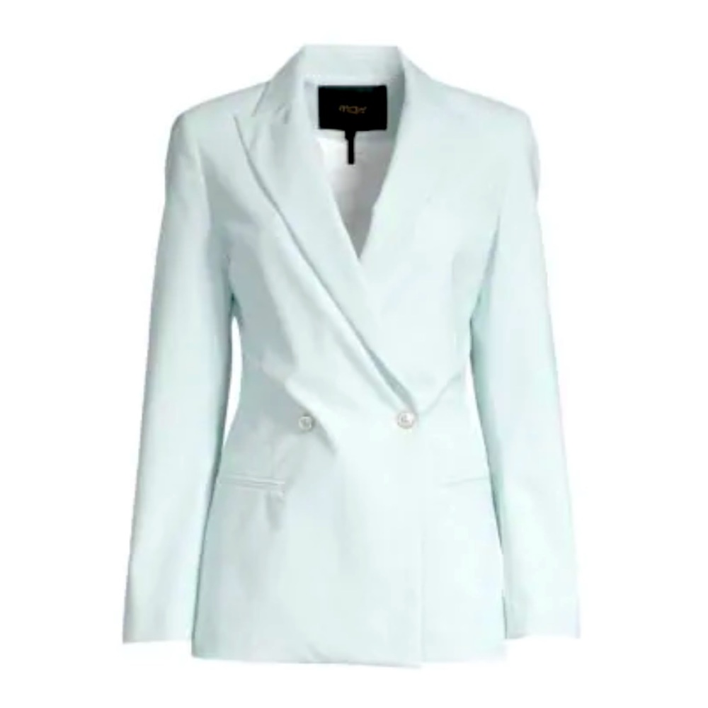 Maje Visalia geometric double breasted blazer